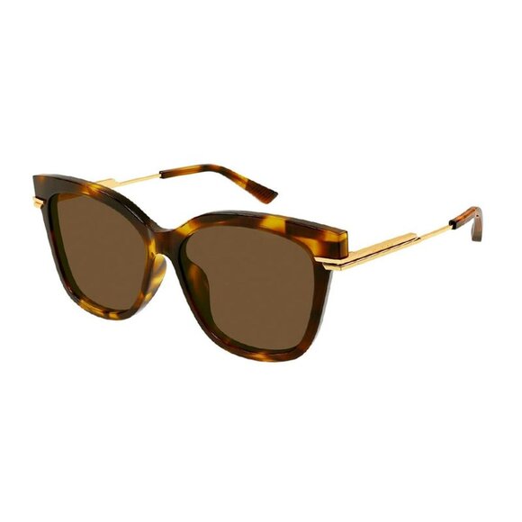 NEW BOTTEGA VENETA BV1296SA 002 SUNGLASSES WOMEN HAVANA BROWN CAT EYE EYEWEAR main image 4